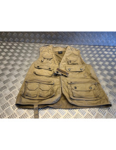 veste gilet sans manche reporter 14 poches coyote mil-tec 10701104 taille s neuf