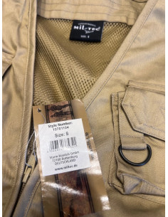 veste gilet sans manche reporter 14 poches coyote mil-tec 10701104 taille s neuf 2