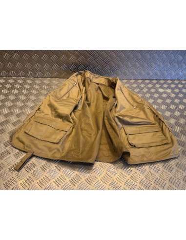veste gilet sans manche reporter 14 poches coyote mil-tec 10701104 taille s neuf