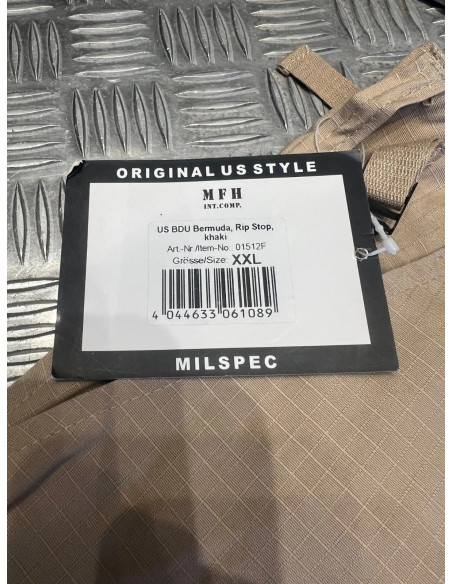 bermuda mfh us bdu ripstop kaki taille xxl neuf