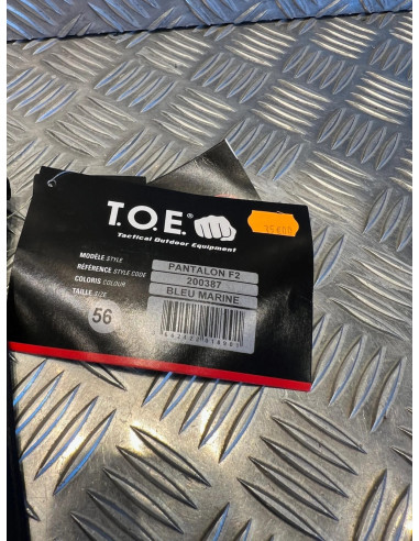 pantalon f2 sécurité Incendie toe concept 200387 bleu marine taille 56 neuf