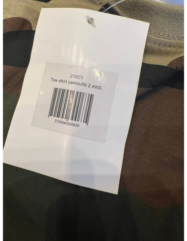 t-shirt equipement militaire camoufle enfant de 2 ant neuf