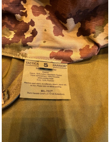 chemise t-shirt tactique camo vegetale italien mil-tec taille s 10513742