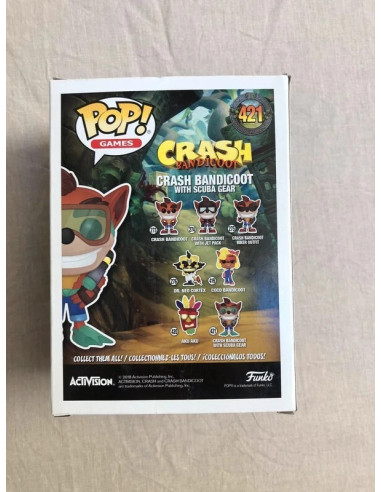 figurine pop games crash bandicoot scuba Crash N° 421 Funko