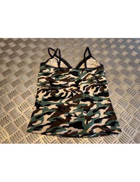 Debardeur mil-tec style camo femme fille taille s neuf