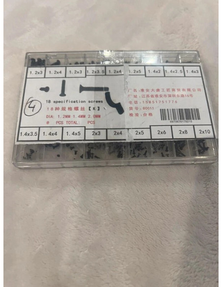 Kit 500 vis tête fraisée acier inoxydable noir téléphone iPhone pc ordinateur mo