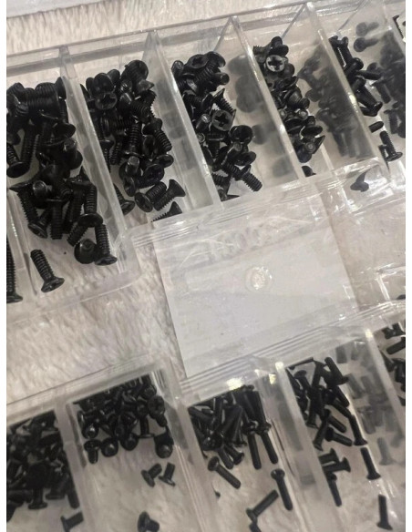 Kit 500 vis tête fraisée acier inoxydable noir téléphone iPhone pc ordinateur mo