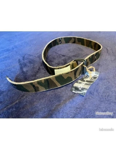 Ceinture en tissu canvas woodland large de 40 mm et 110cm de long