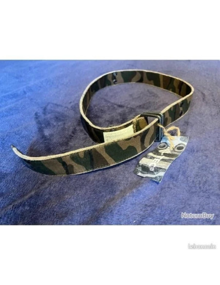 Ceinture en tissu canvas woodland large de 40 mm et 110cm de long