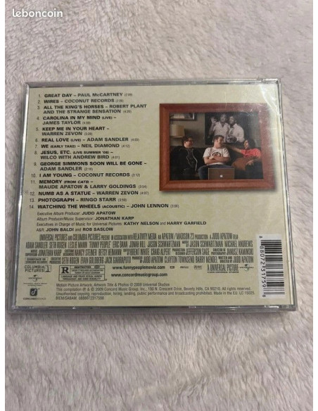 Disque cd neuf funny people original motion picture soundtrack 888072317598