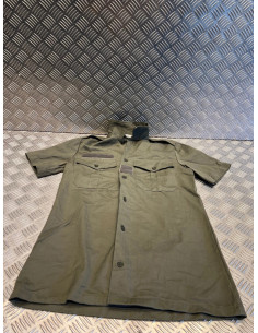 Chemise chemisette militaire vert kaki neuf j veynier paris 1986 taille 35 - 36