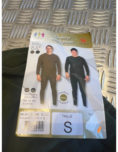 Calecon long polaire jogging vert taille s gilbert surplus militaire froid neige