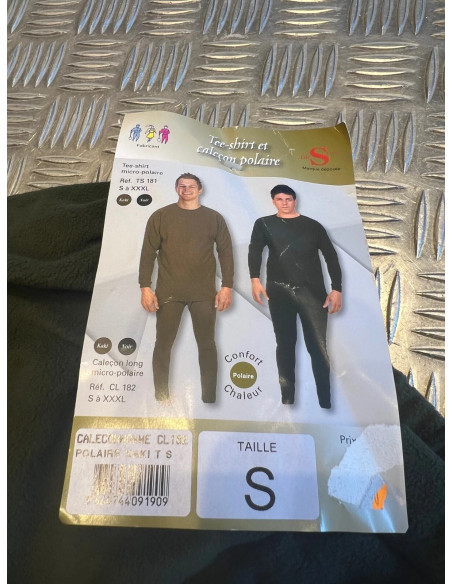 Calecon long polaire jogging vert taille s gilbert surplus militaire froid neige