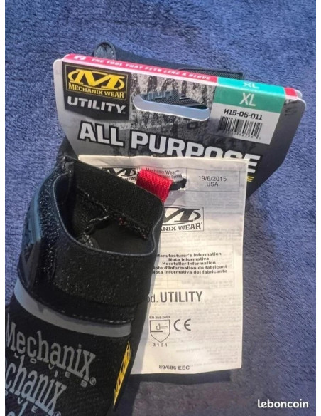 Paire De Gants Mechanix Utility Light Duty - Noir Et Gris - Taille Xl 11 ou S 8