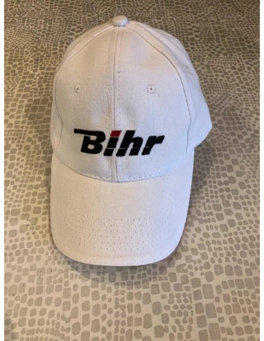 Casquette bihr blanc marque moto pièces accessoires