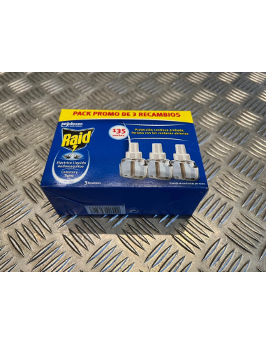 3 x recharges produit anti moustiques Raid
