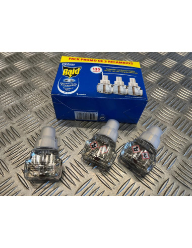 3 x recharges produit anti moustiques Raid