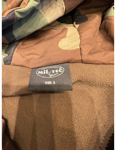 Veste anorak coupe-vent mil-tec winter camo taille s ou xl interieur polaire