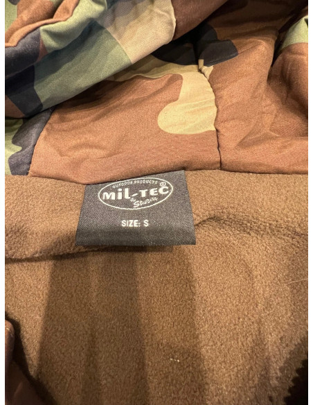 Veste anorak coupe-vent mil-tec winter camo taille s ou xl interieur polaire