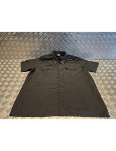 chemise chemisette manches courtes mil-tec noir dispo taille s m l xl ou xxl