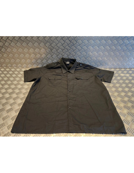 chemise chemisette manches courtes mil-tec noir dispo taille s m l xl ou xxl