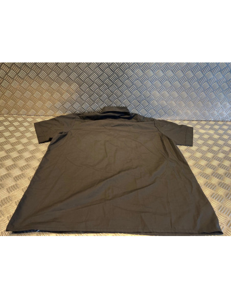 chemise chemisette manches courtes mil-tec noir dispo taille s m l xl ou xxl
