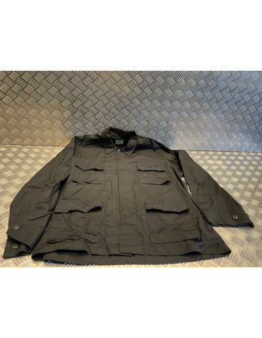 veste us bdu ripstop noir mil-tec noir neuf taille xxl coat hot weather pathern