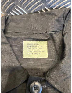 veste us bdu ripstop noir mil-tec noir neuf taille xxl coat hot weather pathern 2