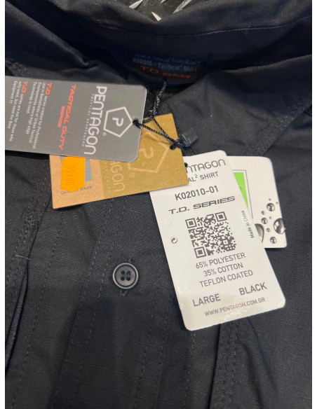 chemise tactical pentagon k02010-01 neuf taille m