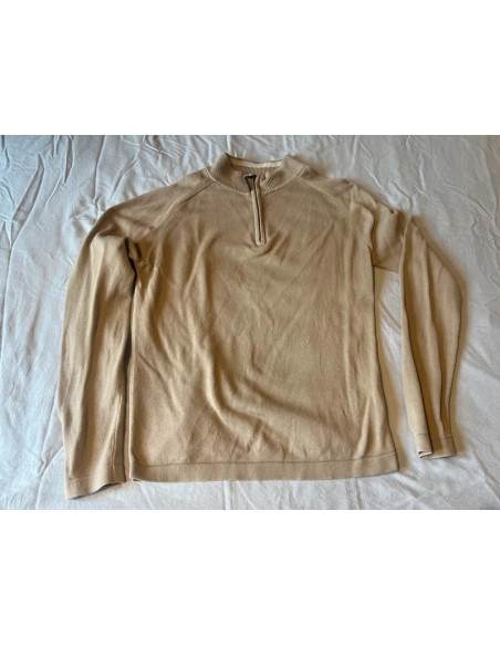 sweat shirt gilet pull maille beige derby taille l en coton