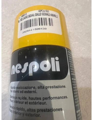 aerosol peinture professionnelle jaune signal 400 ml Nespoli ral 1003
