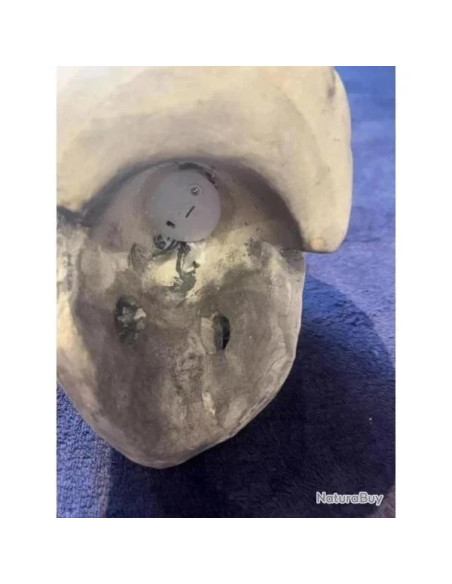 Crane tête de mort skull yeux rouges lumineux 14cm deguisement halloween