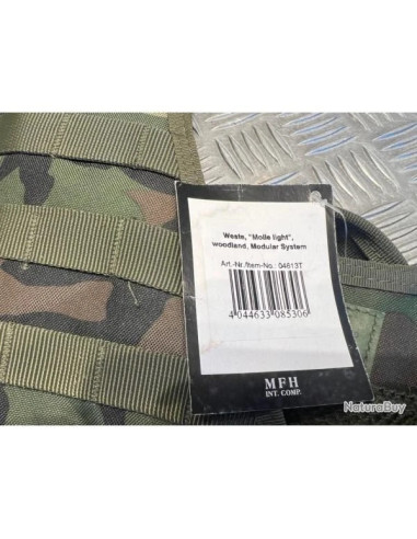 Gilet tactique light camo système Molle mfh airsoft paintball