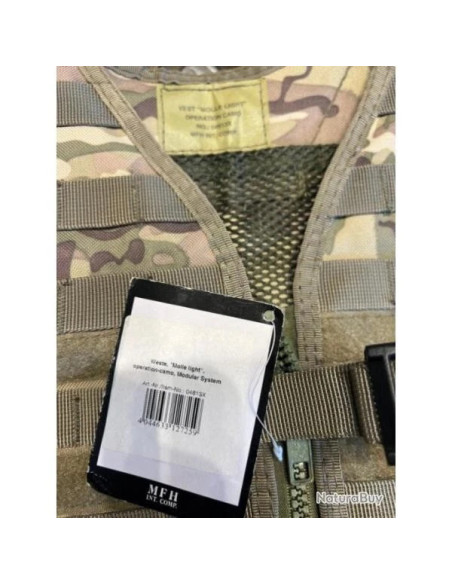 Gilet tactique light camo système Molle mfh
