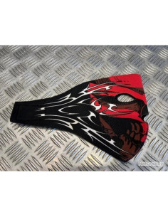 Masque néoprène intégral Red skull white lines