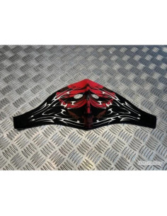 Masque néoprène intégral Red skull white lines 2