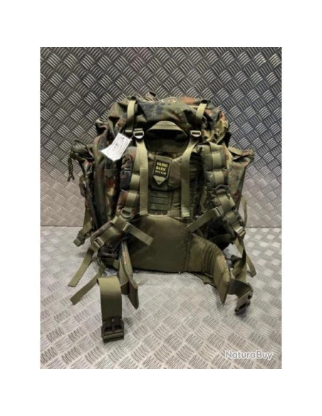 MFH Sac à dos de montagne type bergen German Army 80 L Flecktarn