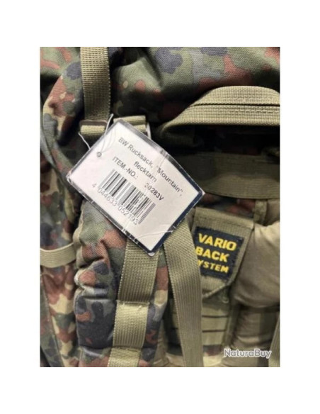 MFH Sac à dos de montagne type bergen German Army 80 L Flecktarn