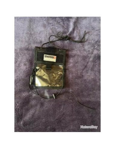 Pochette pour papiers multi poches noir swiss arms