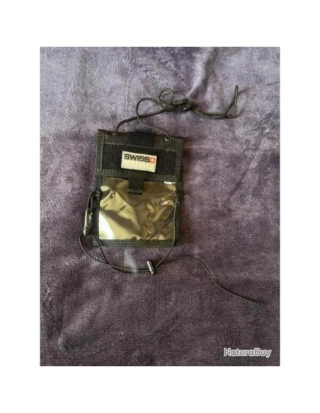 Pochette pour papiers multi poches noir swiss arms