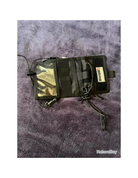 Pochette pour papiers multi poches noir swiss arms