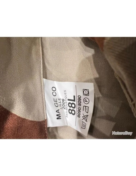 veste militaire armee française sable desert mageco lille 2006 taille 88l et 96m