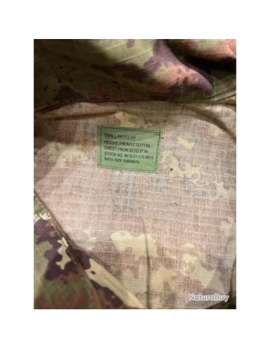 veste militaire modele us acu combat teesar camouflage vegetato mil-tec tailles