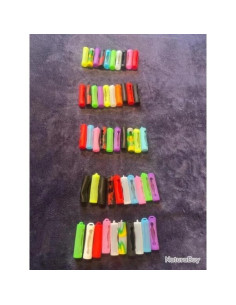Lot de 10 etui de protection silicone pour Accus pile ce 18650 2