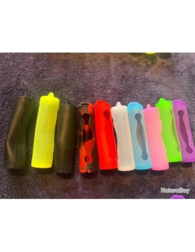 Lot de 10 etui de protection silicone pour Accus pile ce 18650