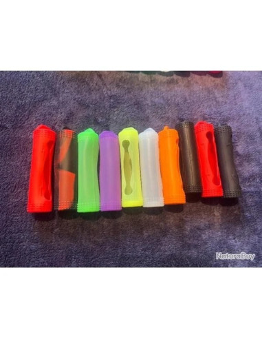 Lot de 10 etui de protection silicone pour Accus pile ce 18650