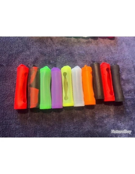 Lot de 10 etui de protection silicone pour Accus pile ce 18650
