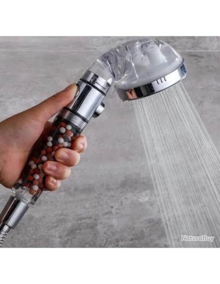 9 Recharge billes pommeau douche eco thermale 3 Billes blanc rouge gris ion nega