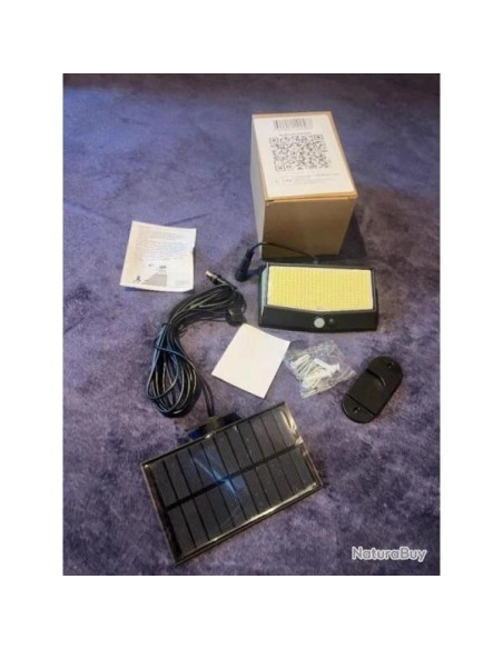 lampe solaire applique murale extérieur spot avec détecteur 468 led ip65