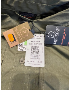 chemise pentagon vert olive neuf taille xxl k02010-06 2